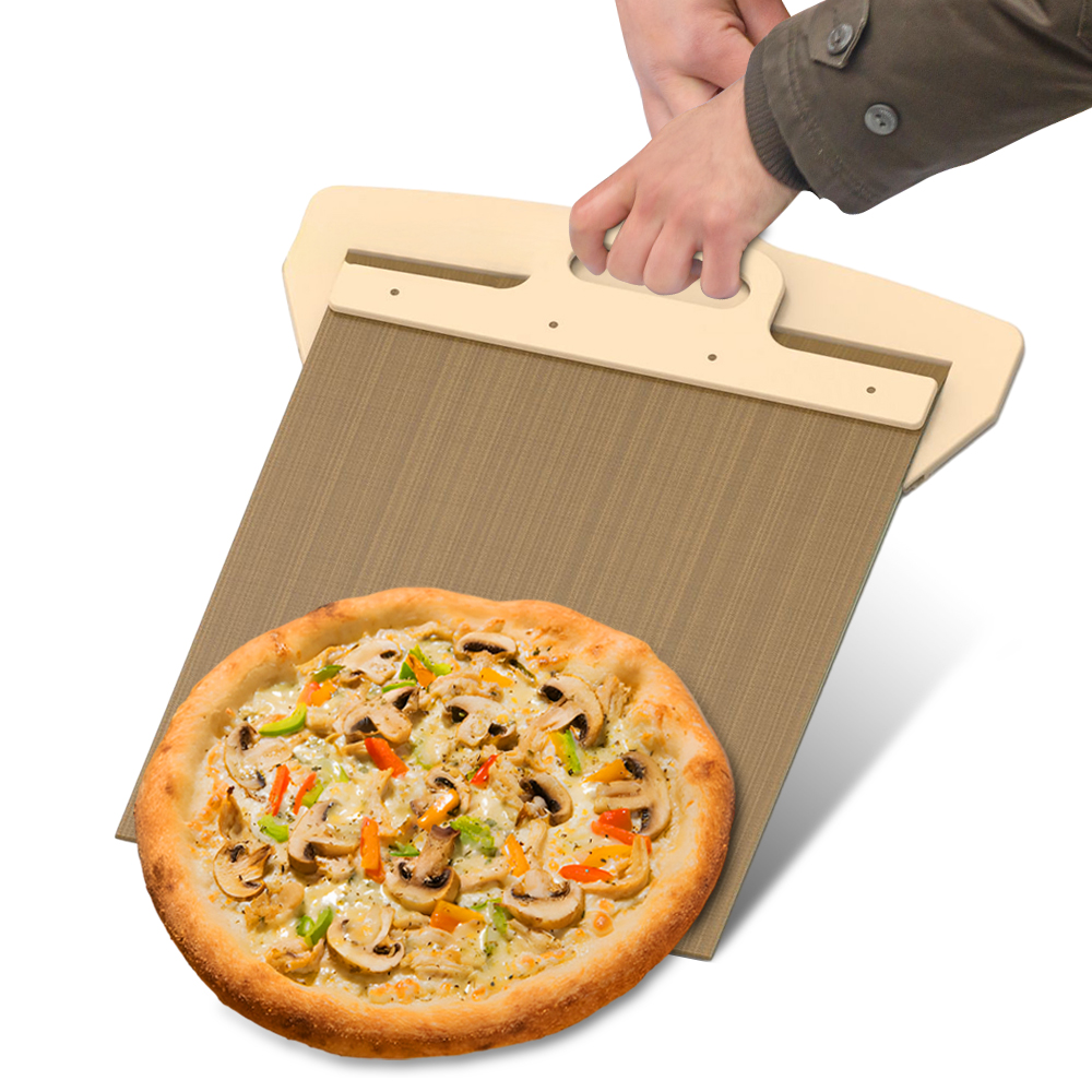 Pizza Stone Baking - Kulit Pizza geser-12 inci dayung Pizza