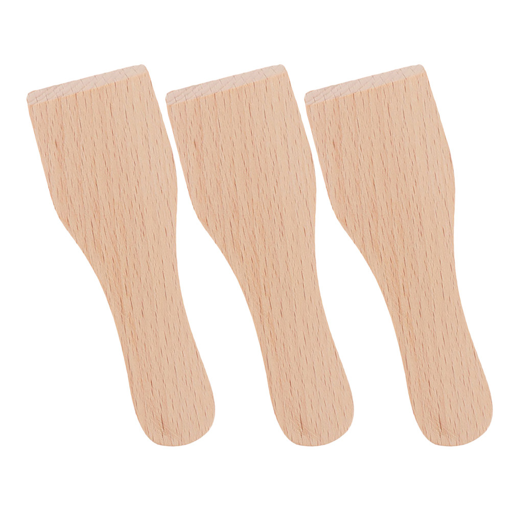 Pizza Stone Baking - 3Pcs Set Pengikis Kue Kayu, Spatula