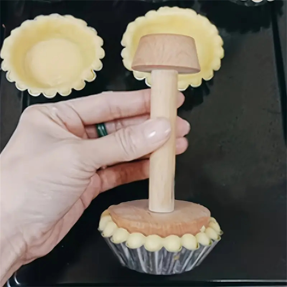 Kitchen Gadgets Design - Cetakan Tart telur kayu Premium bersisi