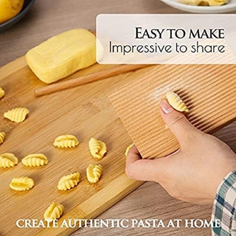 Kitchen Gadgets Smart - Papan Pasta, Penggulung Mie, Meja Kayu