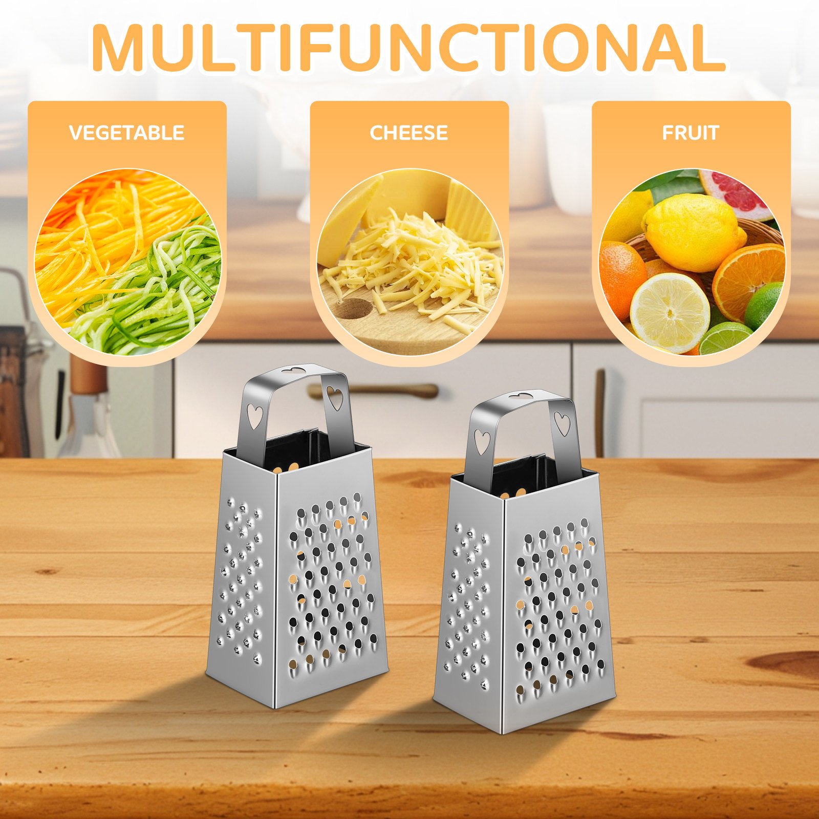 6 Buah Parutan Keju Mini Stain - Cheese Grater Box ulasan dan harga
