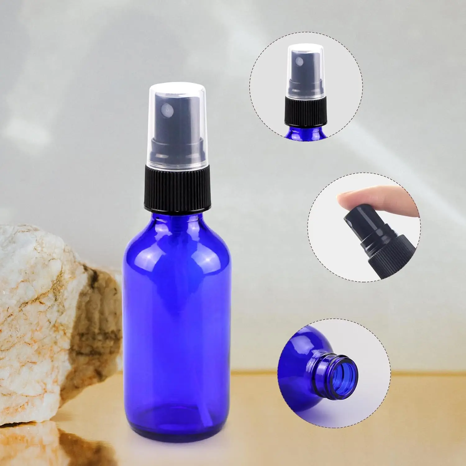Botol semprot kaca biru dengan - Kitchen Gadgets Oil Spray ulasan dan harga