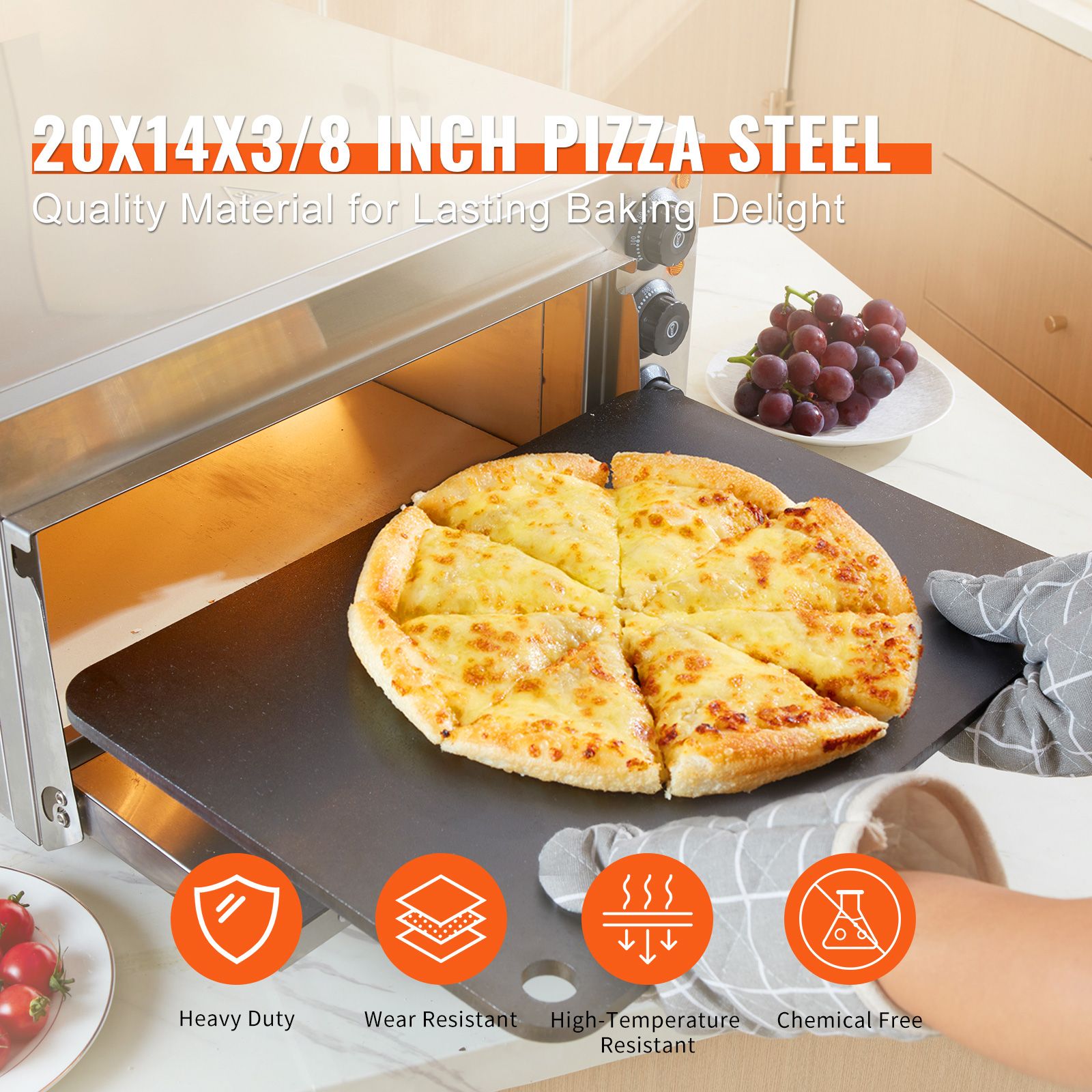 Pizza Steel, Pelat Pizza Steel - Pizza Stone Baking ulasan dan harga
