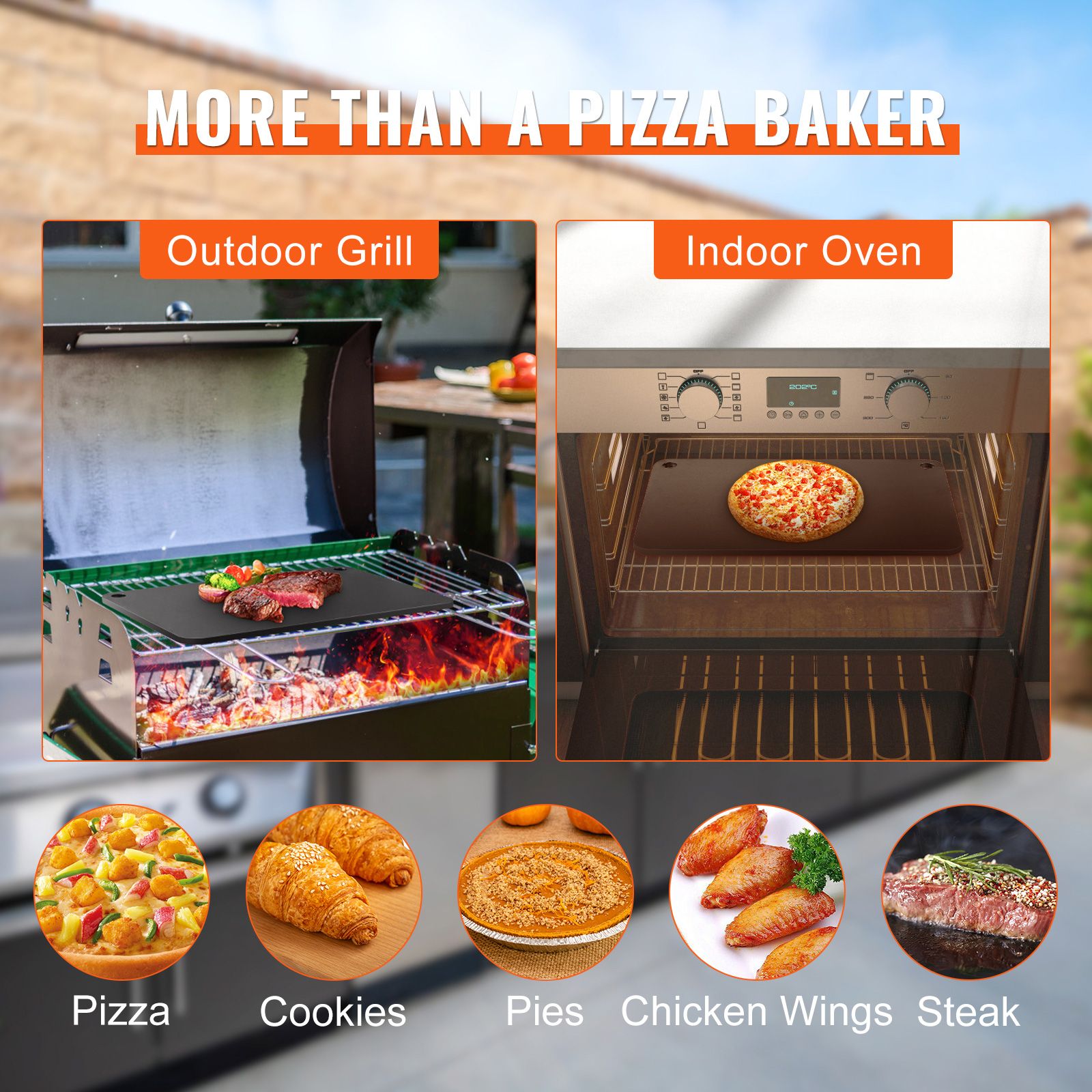 Pizza Steel, Pelat Pizza Steel - Pizza Stone Baking ulasan dan harga